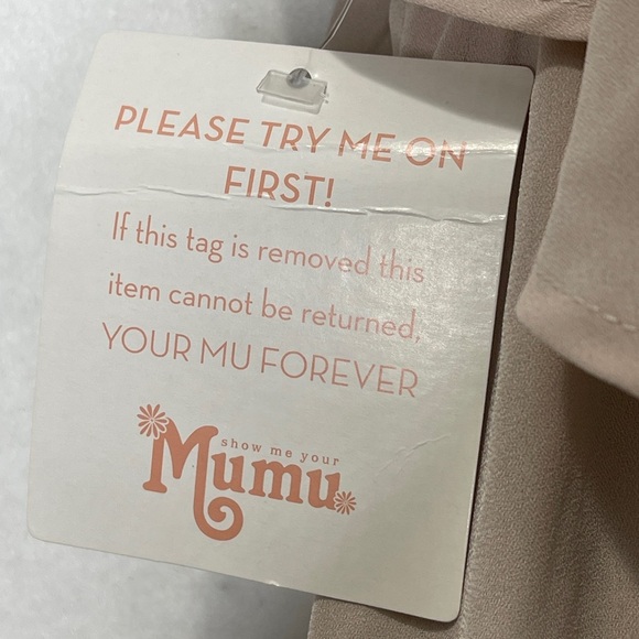 Show Me Your Mumu Caitlin Ruffle Maxi Dress Bone Neutral Bridesmaid Dress XXL - Picture 4 of 8